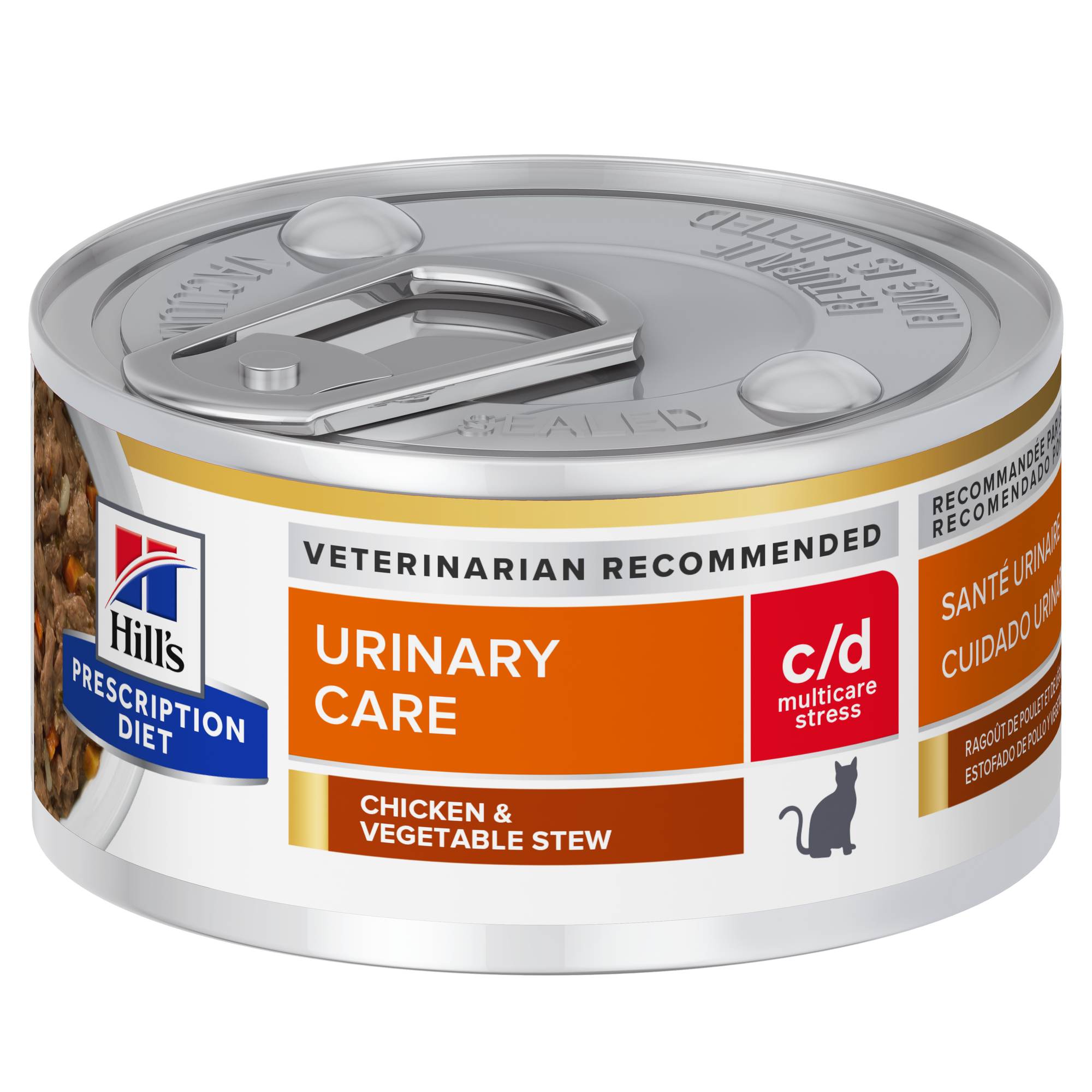 Hill's Prescription Diet: c/d Multicare Stress Chicken & Vegetable Stew Wet Cat Food