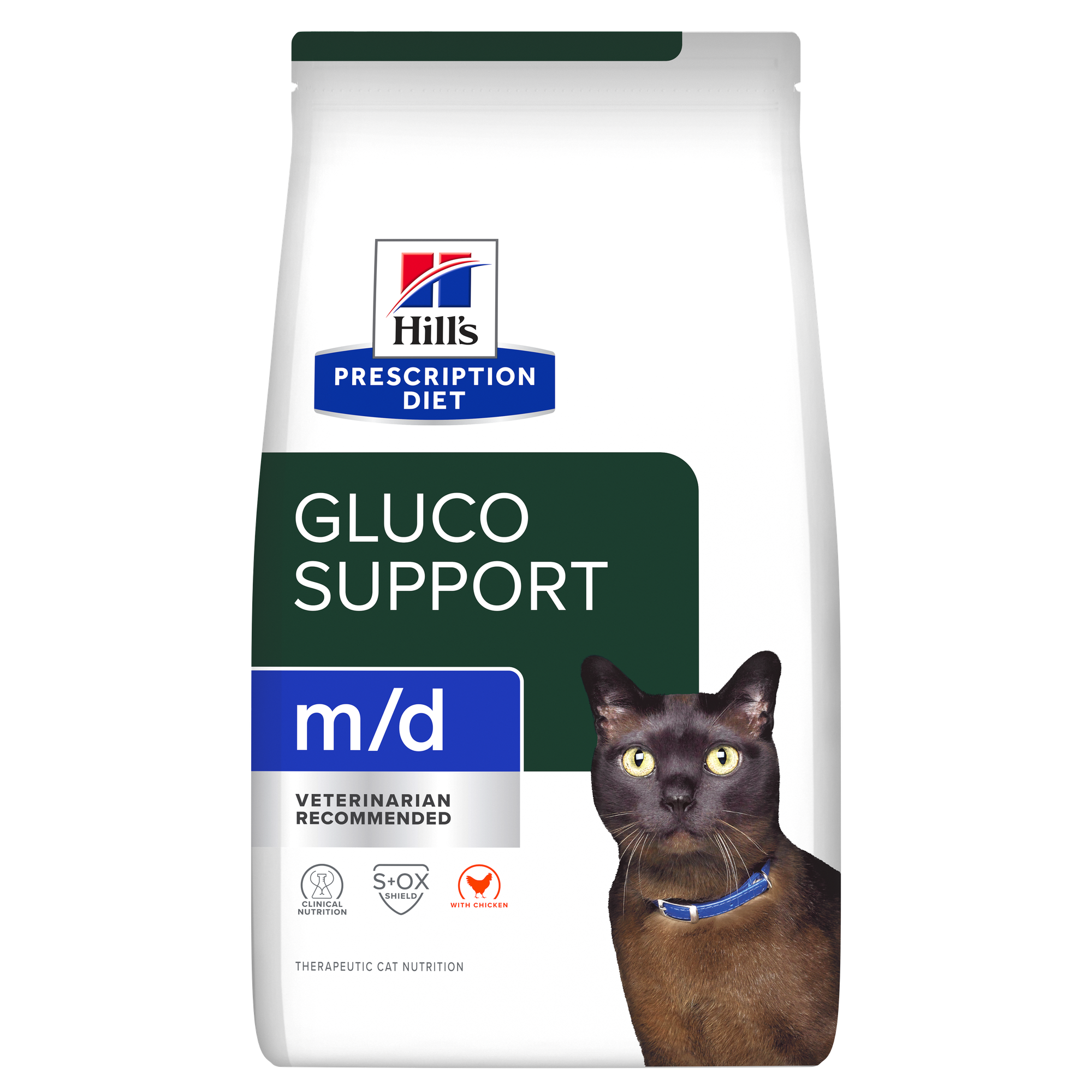 Hill's Prescription Diet: m/d GlucoSupport Feline with Chicken Dry Cat Food