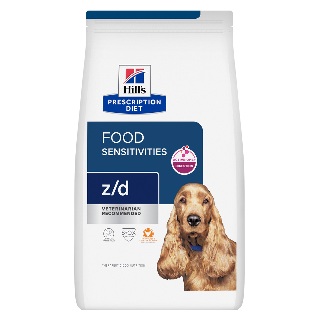 Hill's Prescription Diet: z/d อาหารสุนัขสูตรไฮโดรไลซ์ รสไก่ ชนิดเม็ด