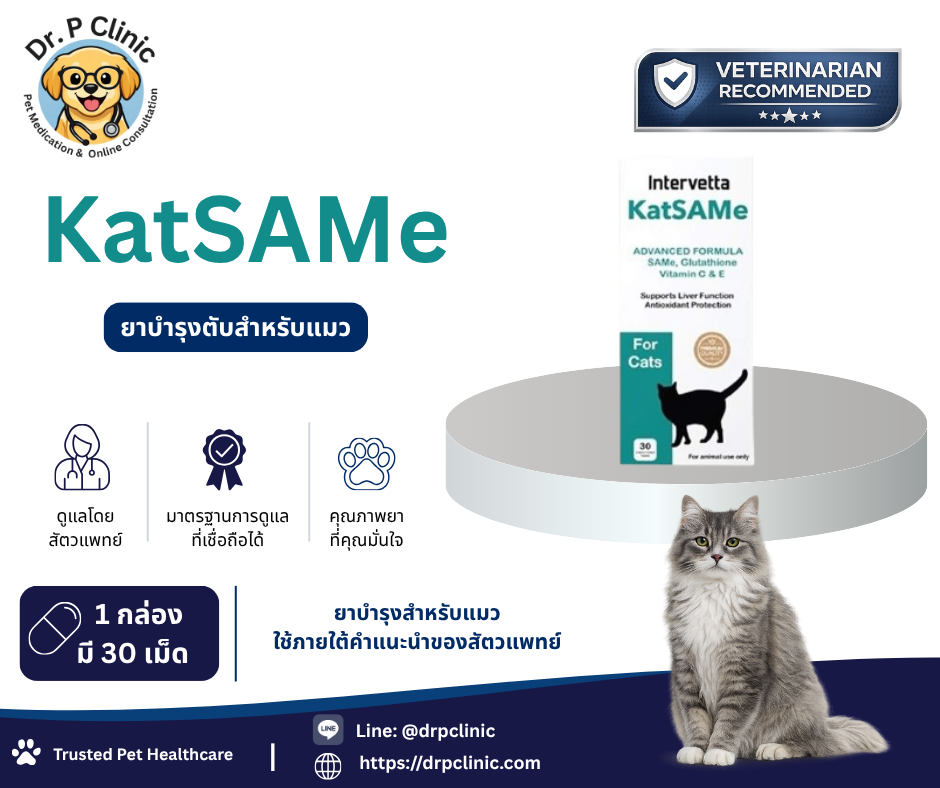 KatSAMe (Intervetta)  อาหารเสริมบำรุงตับสำหรับแมว