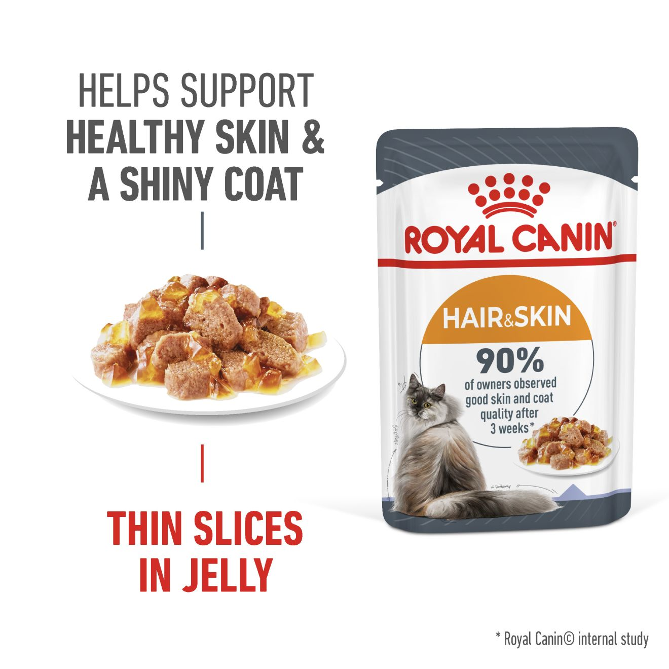 Royal Canin Hair & Skin Care Jelly Wet Cat Food