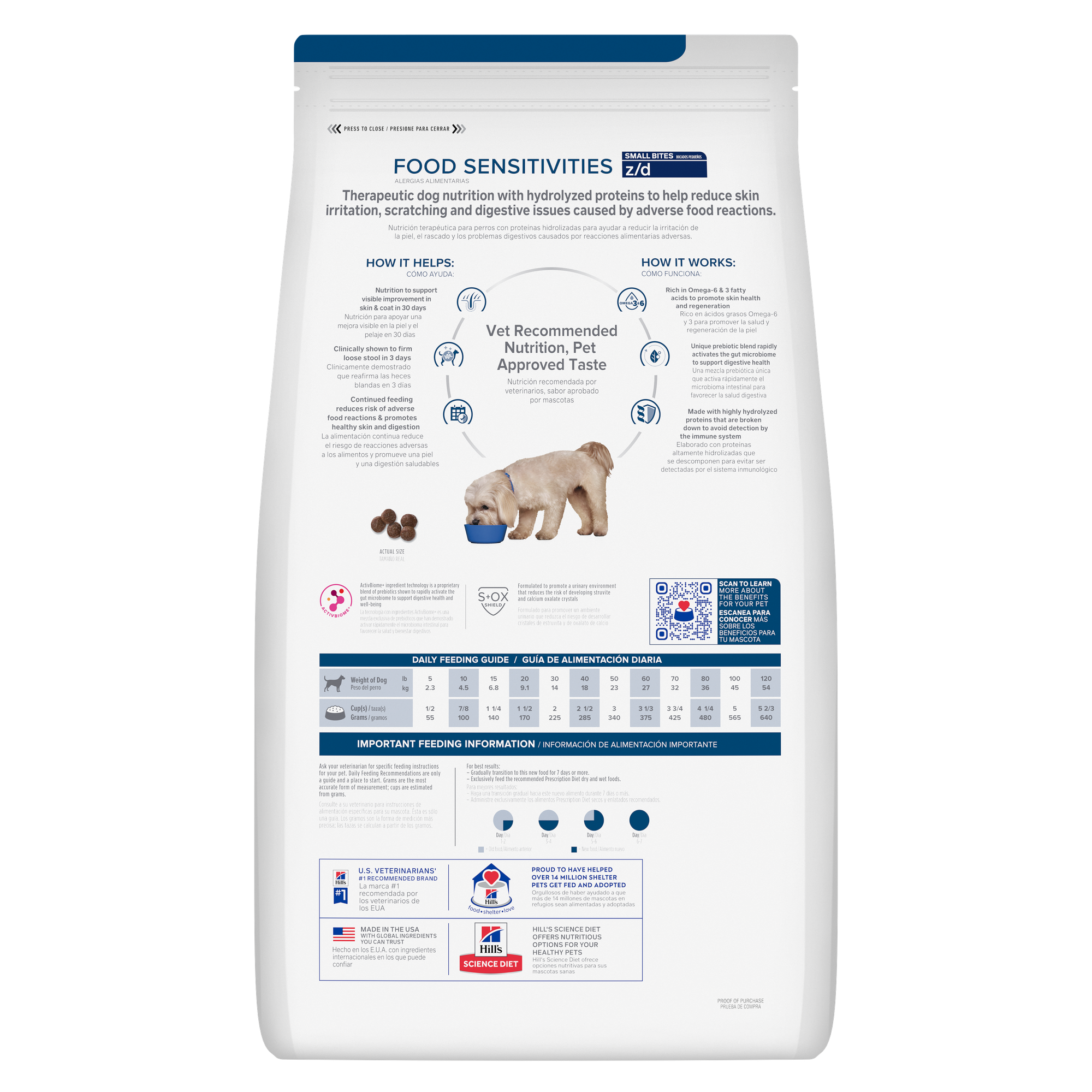 Hill's Prescription Diet: z/d Small Bites Hydrolyzed Chicken Flavor Dry Dog Food