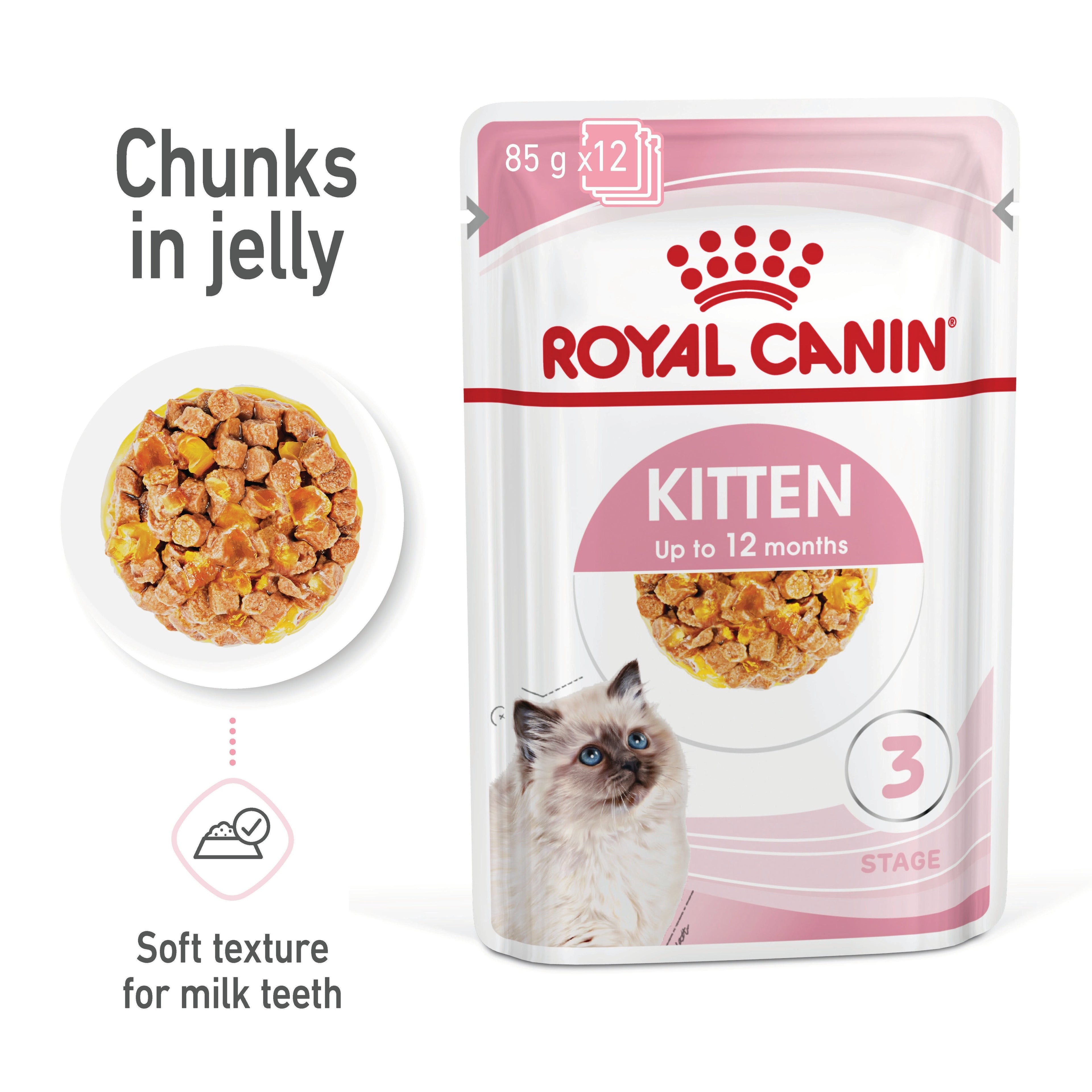 Royal Canin Kitten Jelly: Chunk in Jelly Wet Cat Food