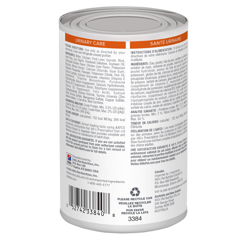 Hill's Prescription Diet: c/d Multicare Canine Chicken & Vegetable Stew Dog Food